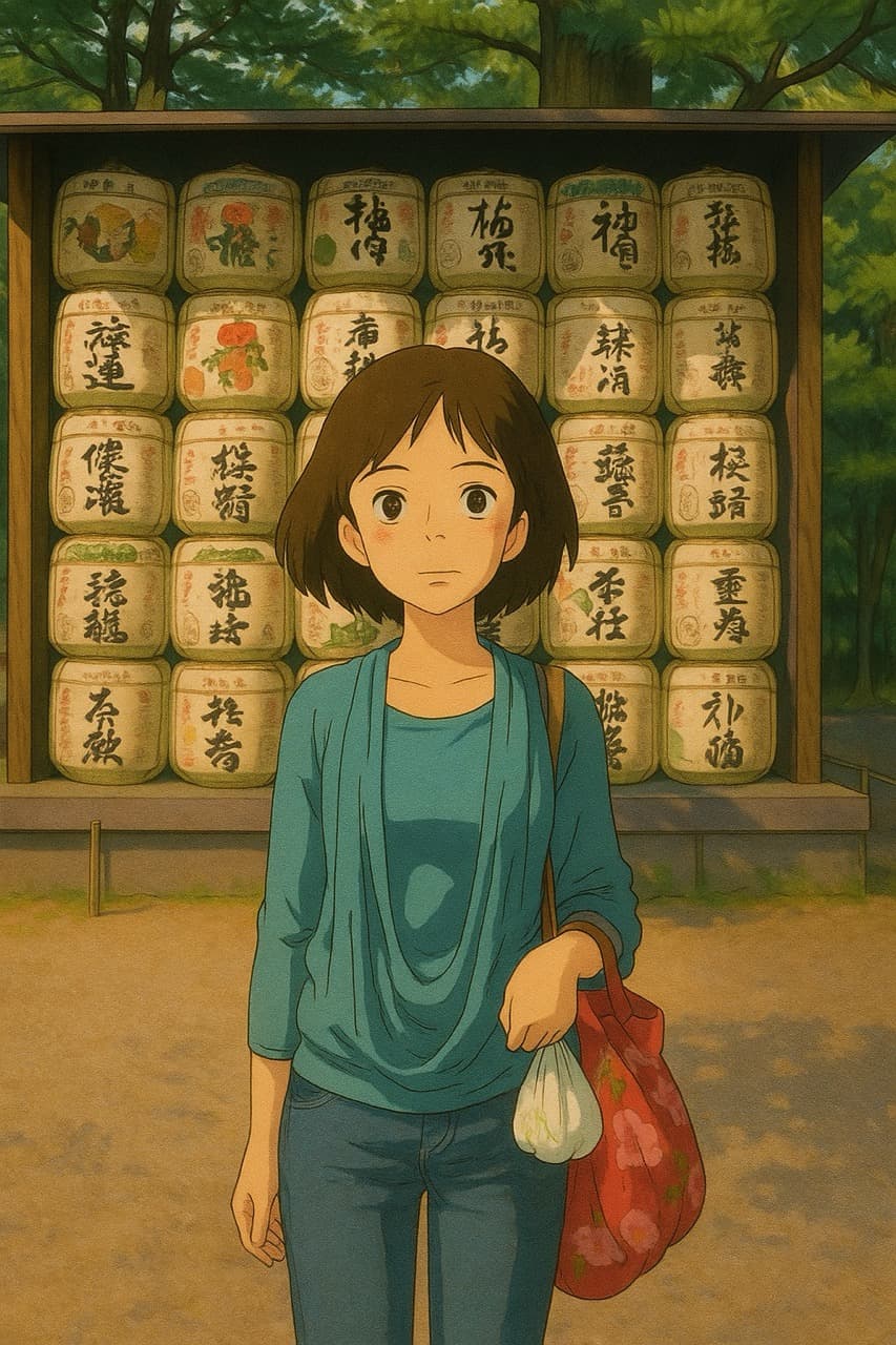 在神社